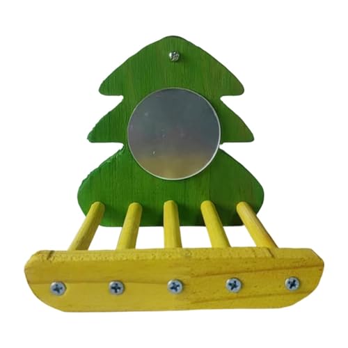 Aymzbd Papagei Käfigzubehör, Vogelspiegel Und Spielzeug Zur Beschäftigung von Vögeln, GrÜn Aymzbd Papagei Käfigzubehör, Vogelspiegel Und Spielzeug Zur Beschäftigung von Vögeln, GrÜn von Aymzbd