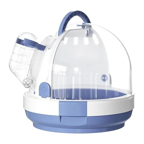 Aymzbd Papageien Käfig für Reisen, Vogelkäfig mit Wasserflasche, Hamsterträger für Finken Und Lovebirds, Blau von Aymzbd