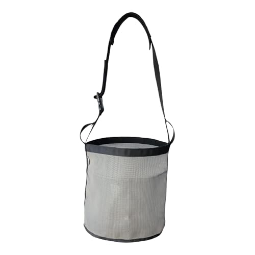 Aymzbd Pferdesbag Heu Bag Mesh Vorräte, Atmungsaktiv, Fester Boden, Große Heuhändler Getreide für Langsames Fütterungsreiten, Grau von Aymzbd