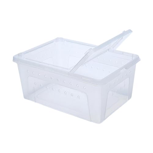 Aymzbd Reptilien Zuchtbox, Habitat Schlüpfkasten, Terrarium Zuchttank, Tierlebensraum Käfig, Kletter Haustier Zuchtbox für Seidenraupen, Weiß von Aymzbd