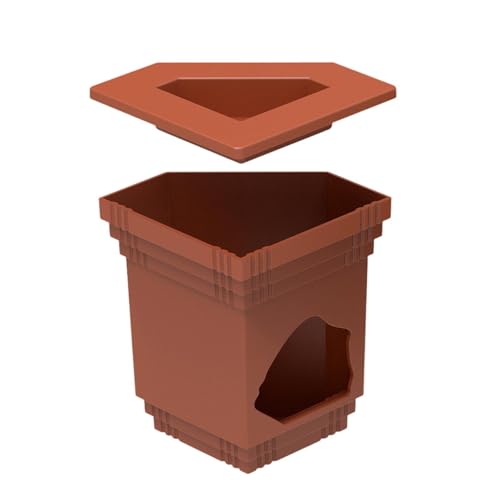 Aymzbd Reptilienversteck mit Wasserbecken, Hängender Futternapf, Terrarium Lebensraum, Braun Aymzbd Reptilienversteck mit Wasserbecken, Hängender Futternapf, Terrarium Lebensraum, Braun von Aymzbd