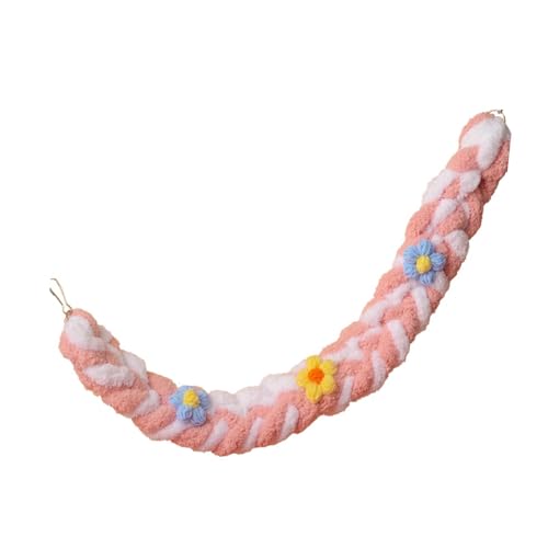 Aymzbd Vogel Spielzeug für Papageien, Kletterseil und Ständer, Rosa Weiß von Aymzbd