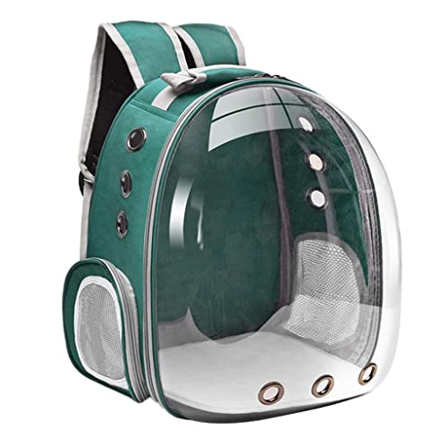 Aymzbd Wasserdichter Haustier Träger Rucksack für Welpen, Kuppel, Wandern, Outdoor Rucksack, Grün von Aymzbd