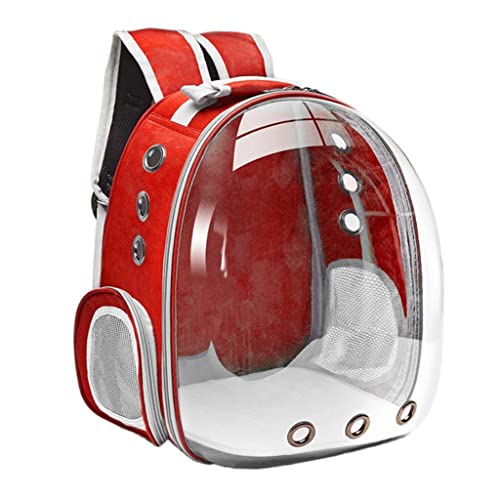 Aymzbd Wasserdichter Haustier Träger Rucksack für Welpen, Kuppel, Wandern, Outdoor Rucksack, Rot Aymzbd Wasserdichter Haustier Träger Rucksack für Welpen, Kuppel, Wandern, Outdoor Rucksack, Rot von Aymzbd