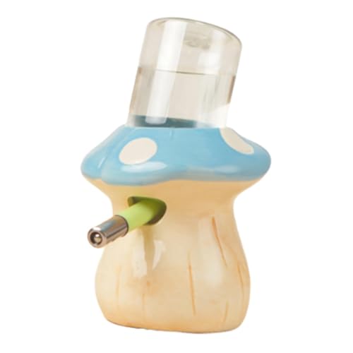 Aymzbd Wasserflasche für Hamster im Pilzdesign mit Ständer für Kleintiere, Blau Aymzbd Wasserflasche für Hamster im Pilzdesign mit Ständer für Kleintiere, Blau von Aymzbd