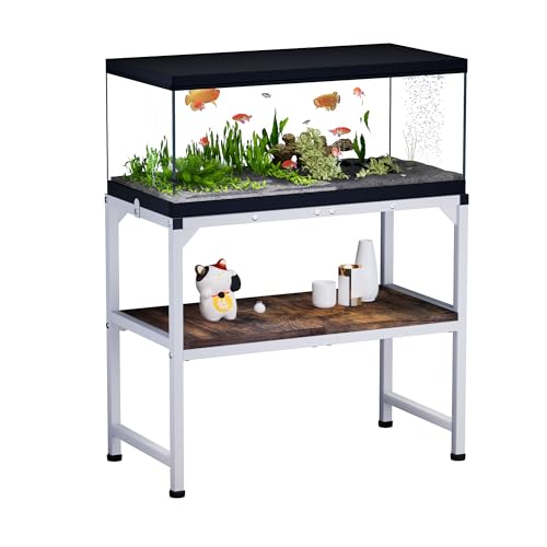 Azaeahom Aquarium-Ständer aus Metall, mit verstellbarem, rutschfestem Fuß und Holzregal, Reptilien-Tankständer, einfach zu montieren, für Heimbüro, fest und stabil (Tank nicht im Lieferumfang Azaeahom Aquarium-Ständer aus Metall, mit verstellbarem, rutschfestem Fuß und Holzregal, Reptilien-Tankständer, einfach zu montieren, für Heimbüro, fest und stabil (Tank nicht im Lieferumfang von Azaeahom