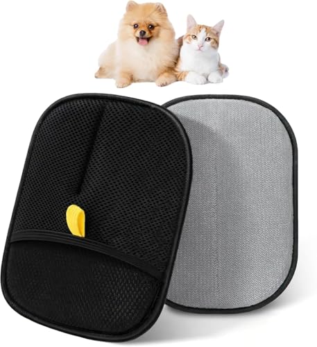 Azarton FellnasenBoutique DoppelseitigFellmagnet für Hunde & Katzen – Antistatische Handschuhe zur effektiven Haarentfernung, Massage & Fellpflege, Ideal für Alle Felltypen (4 Stück) von Azarton