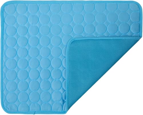 Azarton PfotenFrost Haustier - Kühlmatte Hund 100×70 cm – Waschbares Hundekühlkissen für Sommer, Große Faltbare Kühlunterlage für Zuhause, Auto & Outdoor, Selbstkühlend (Dunkelblau) von Azarton