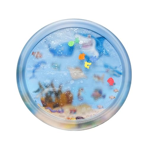 Azarton Pfotenn Bedarff - Katzen Kühlmatte mit Spielbereich – Selbstkühlende Wassermatte ohne Strom für Sommer, Indoor & Outdoor (Blau 100cm) von Azarton