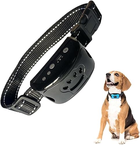 puppery Barkey - Tierfreundliches Hundehalsband – Wasserdicht & Reflektierend, Verstellbare Länge, Robustes Halsband für Kleine & Große Hunde, Bequem & Pflegeleicht (Schwarz) von Azarton