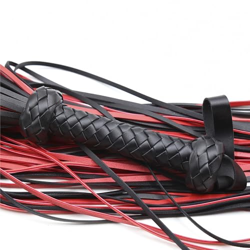 Schwarze Reitgerte mit Fransen aus PU-Leder – professionelles Accessoire für Dressur, Reitwanderungen und tägliches Training – 64 cm Reitgerte mit rutschfestem Griff von Azatemgo