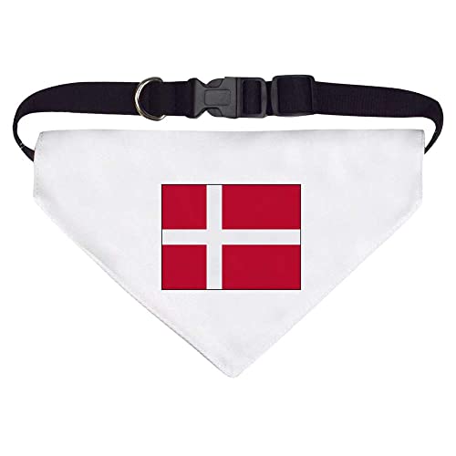 Groß 'Dänemark Flagge' Halstuch für Hund/Katze/Haustier (PD00015242) von Azeeda
