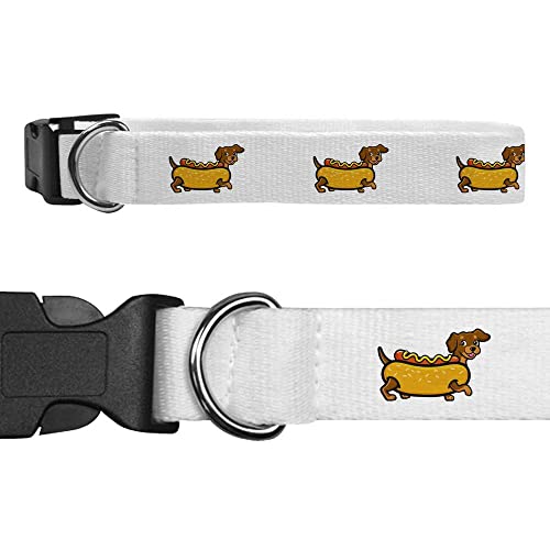 Groß 'Hot-Dog-Wurst-Hund' Hundehalsband (PR00036122) von Azeeda