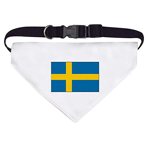 Groß 'Schweden Flagge' Halstuch für Hund/Katze/Haustier (PD00015280) von Azeeda