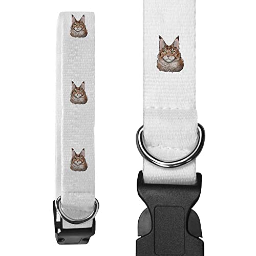 Klein 'Maine Coon Katzenkopf' Hundehalsband (PR00023035) von Azeeda