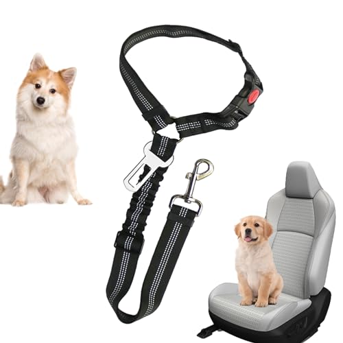 Auto-Sicherheitsgurt für Hunde,Auto-Hundegeschirre - Sicherheitsgurt für den Autositz für Haustiere,Tragbares Hunde-Autogeschirr mit Kopfstütze, Hundesitz-Sicherheitsgurt für mittelgroße, Aznever von Aznever