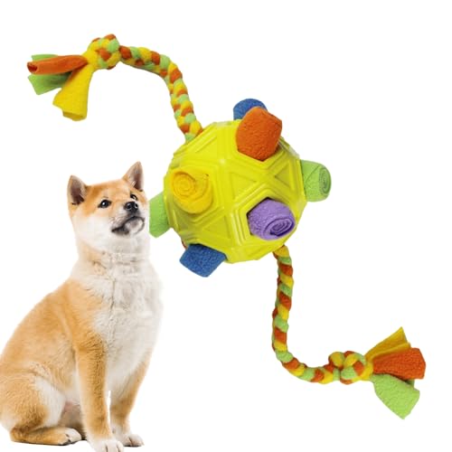 Aznever Bunte Hundebälle, Schnüffelball-Hundespielzeug - Tragbarer, exquisiter Hundefutter-Schnüffelball mit Neuer Struktur,Multifunktionaler Hunde-Schnüffel-Puzzle-Spielzeugball, wiederverwendbarer von Aznever