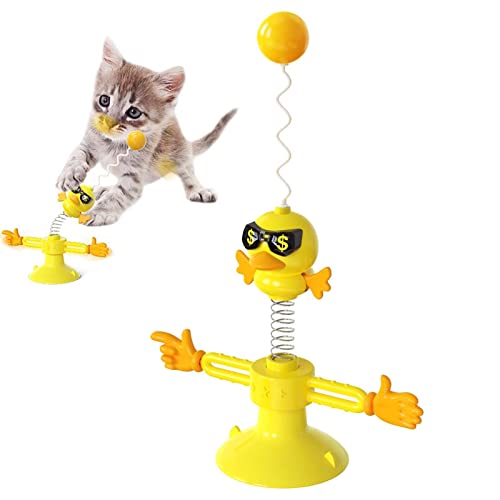 Aznever Katzen-Frühlingsspielzeug für Hauskatzen, Katzenspielzeug mit Saugnapf | Spring Bird Interaktives Katzenspielzeug mit Saugnapf - Katzen-Frühlingsspielzeug für Hauskatzen, Katzenspielzeug mit von Aznever