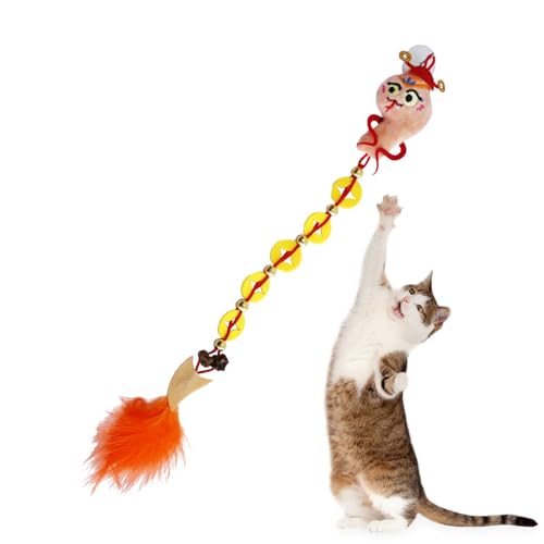 Aznever Katzenspielzeug für Hauskatzen, interaktives Katzenfederspielzeug - Katzenspielzeug zum Aufhängen an der Tür, Feder,Katzen-Anreicherungsspielzeug, interaktiver Katzen-Lernstab, Spielzeug für Aznever Katzenspielzeug für Hauskatzen, interaktives Katzenfederspielzeug - Katzenspielzeug zum Aufhängen an der Tür, Feder,Katzen-Anreicherungsspielzeug, interaktiver Katzen-Lernstab, Spielzeug für von Aznever