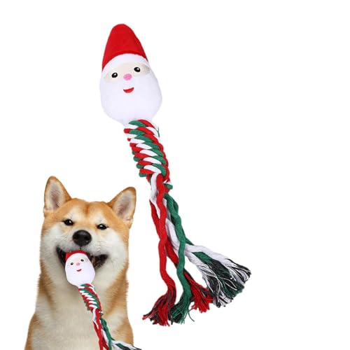 Aznever Plüsch-Hundespielzeug - Weihnachtskauspielzeug für Hunde | Plüsch-Welpenspielzeug gegen Langeweile, Haustier-Seilspielzeug zum Spielen und Kauen, für kleine und mittelgroße Hunde von Aznever