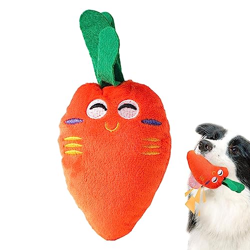 Aznever Quietschspielzeug - Gemüse Stofftier Plüschtier,Weiches interaktives Kau-Beißspielzeug für Hunde, süße Fruchtsnacks für Welpen im Innenbereich, kleine Rassen und mittelgroße Hunde von Aznever
