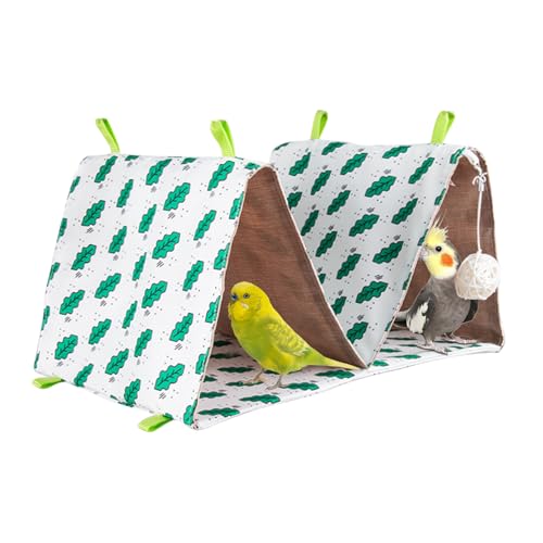 Aznever Sittich Bett | Doppelhöhle Papageiennest,Atmungsaktives Dreieckiges Vogelnest Für Fensterbank Ruhe Schlafen Zucht Indoor Spiel Aznever Sittich Bett | Doppelhöhle Papageiennest,Atmungsaktives Dreieckiges Vogelnest Für Fensterbank Ruhe Schlafen Zucht Indoor Spiel von Aznever