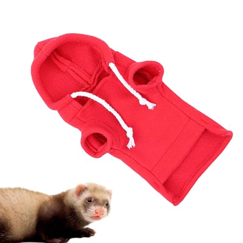 Aznever Tier-Hoodie, Frettchen-Sweatshirt - Häschen-Hamster-Kleidung Meerschweinchen-Outfits,Hautfreundliche Kapuze mit Kordelzug, Meerschweinchen-Kleidung, Hasenkostüm für Katzen von Aznever