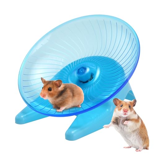 Hamster Fliegende Untertasse,Ultra-leises, transparentes Trainingsrad für Hamster - Hamster-Übungszubehör für Hamster, Goldbären, Honighasen und Rennmäuse mit fettem Schwanz Aznever von Aznever