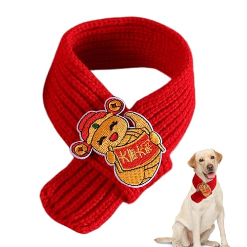 Haustierschal, Hundeschal | Neujahrskatzenschal | Gestrickter Haustierschal für Neujahr, roter Warmer gestrickter Haustier-Urlaubsschal für mittelgroße große Hunde und Katzen Haustierschal, Hundeschal | Neujahrskatzenschal | Gestrickter Haustierschal für Neujahr, roter Warmer gestrickter Haustier-Urlaubsschal für mittelgroße große Hunde und Katzen von Aznever