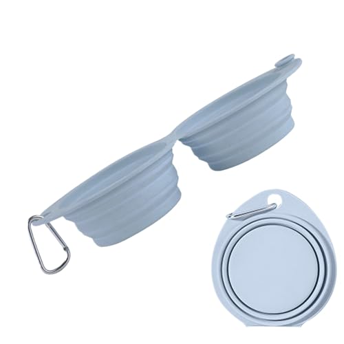 Hunde Reisenapf - 2 in 1 Futter- & Wassernapf,Klappbarer Futternapf Für Welpen, Katzen & Reisezubehör Für Camping, Wanderungen von Aznever