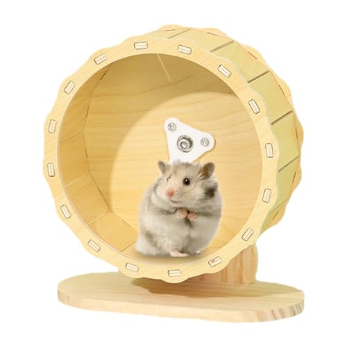 Leises Hamsterrad, Leise Hamster-Laufräder, Holz-Kleintier-Übungsrad-Zubehör, leise Spinner-Hamsterräder für Mäuse und andere kleine Haustiere Aznever von Aznever