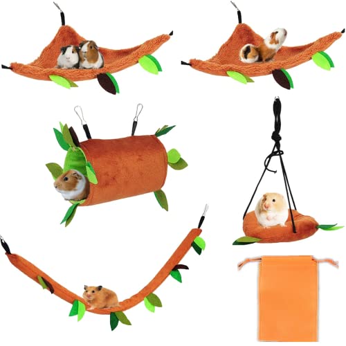 5 Stück Hamster Hängematte Kleintierbetten,Wald Thema Dschungel hängen,Nest Zubehör Frettchen Käfig Spielzeug Hängematte,Tunnel für Nagetiere Ratten Mäuse Chinchilla (braun) 5 Stück Hamster Hängematte Kleintierbetten,Wald Thema Dschungel hängen,Nest Zubehör Frettchen Käfig Spielzeug Hängematte,Tunnel für Nagetiere Ratten Mäuse Chinchilla (braun) von AzulLanse