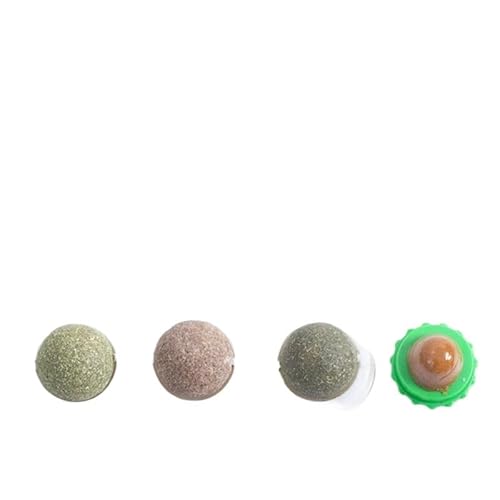 4-in-1-Katzenspielzeug, Katzenminzball, Lecken, rotierende Katzenminze, Katzensnack, Lutscher, selbstheilender Katzenspielzeugball, Appetit steigerndes Spielzeug, Bälle katzenspielzeug maus(1) von AzurePure