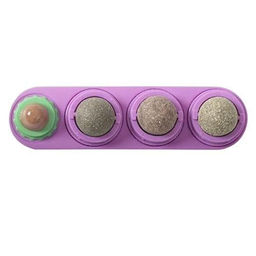 4-in-1-Katzenspielzeug, Katzenminzball, Lecken, rotierende Katzenminze, Katzensnack, Lutscher, selbstheilender Katzenspielzeugball, Appetit steigerndes Spielzeug, Bälle katzenspielzeug maus(4) von AzurePure