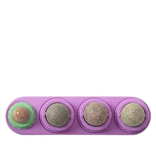4-in-1-Katzenspielzeug, Katzenminzball, Lecken, rotierende Katzenminze, Katzensnack, Lutscher, selbstheilender Katzenspielzeugball, Appetit steigerndes Spielzeug, Bälle katzenspielzeug maus(8) von AzurePure