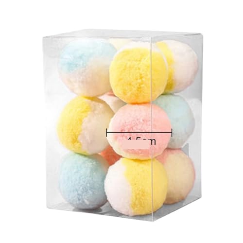 AzurePure 12 Stück Filzball-Spielzeug for Katzen und Kätzchen. Lustige, entzückende, Bunte, weiche und leise Filzstoffbälle. Einzigartig for Katzenliebhaber katzenspielzeug Maus(2) von AzurePure