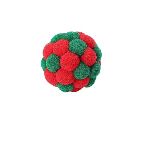 AzurePure 1PC Katzenminze Kauen Interaktives Spielzeug Kätzchen Welpen Plüsch Ball Spiel Hund Katze Spielzeug Bunte Handgemachte Glocke Hüpfball Haustier Geschenk katzenspielzeug Maus(01) von AzurePure