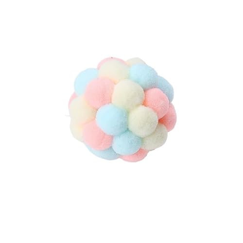 AzurePure 1PC Katzenminze Kauen Interaktives Spielzeug Kätzchen Welpen Plüsch Ball Spiel Hund Katze Spielzeug Bunte Handgemachte Glocke Hüpfball Haustier Geschenk katzenspielzeug Maus(07) von AzurePure