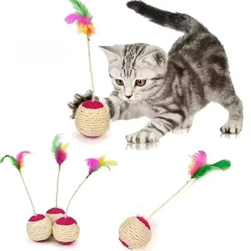 AzurePure 1Pc Katzenspielzeug Sisal Kratzball Training Interaktives Spielzeug for Kätzchen Haustier Katzenbedarf Federspielzeug Katzenspielzeug Interaktiv katzenspielzeug Maus AzurePure 1Pc Katzenspielzeug Sisal Kratzball Training Interaktives Spielzeug for Kätzchen Haustier Katzenbedarf Federspielzeug Katzenspielzeug Interaktiv katzenspielzeug Maus von AzurePure