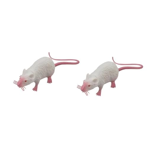 AzurePure 2 stücke Maus Streich Mäuse Realistische Ratte Gefälschte Spielzeug Halloween Ratten Kunststoff Simulation Lebensechte Witz Trick Decor Prop Katze katzenspielzeug Maus(A2 Black) von AzurePure