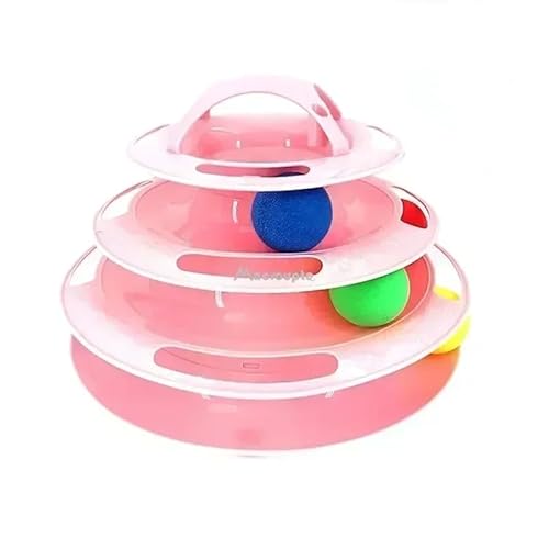 AzurePure 3/4 Ebenen Katzenspielzeug Turm Tracks Katzenspielzeug Interaktives Katzenintelligenztraining Unterhaltungsplatte Turm Haustierprodukte katzenspielzeug Maus(2) von AzurePure