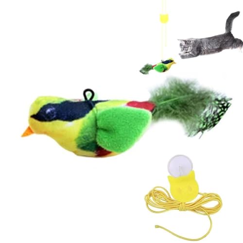 AzurePure Interaktives Katzenspielzeug, Haustier-Katzenspielzeug, Simulationsruf, Vogelgeräusch, Plüschspielzeug, Katze, Selbstheiterung, Relief-Artefakt, Hängen, automatisch katzenspielzeug Maus(3) von AzurePure