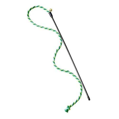 AzurePure Interaktives Katzenspielzeug mit Kunstfeder, Satinband, Glocke, Katzenstab, Spielzeug, Haustierbedarf, Katzenspielzeug (7) von AzurePure