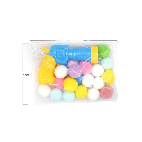 AzurePure Lustiges Katzenspielzeug, Stretch-Plüschball, Mini-Schießspiele, interaktives Starttrainingsspielzeug for Haustiere, Kätzchen, Katzen, Pom-Pom-Bälle katzenspielzeug Maus(20 Balls 1 Shooter) von AzurePure