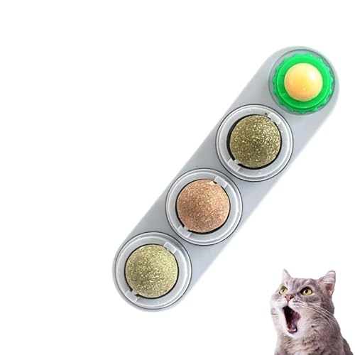 AzurePure Natürliche Katzenminze, Katzenwand-Aufklebball, Kratzspielzeug, Leckerli, gesunde Leckerlis, entfernt Bälle zur Förderung der Verdauung, Katzengras-Snack katzenspielzeug Maus(4) von AzurePure