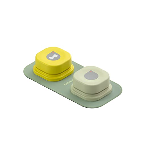 AzurePure asf Hundeknopf-Aufzeichnung, Sprechende Haustierkommunikation, Stimmtraining, Interaktives Spielzeug, Klingel mit Pad und Aufkleber, Einfach zu bedienen kur(2 Packs) von AzurePure