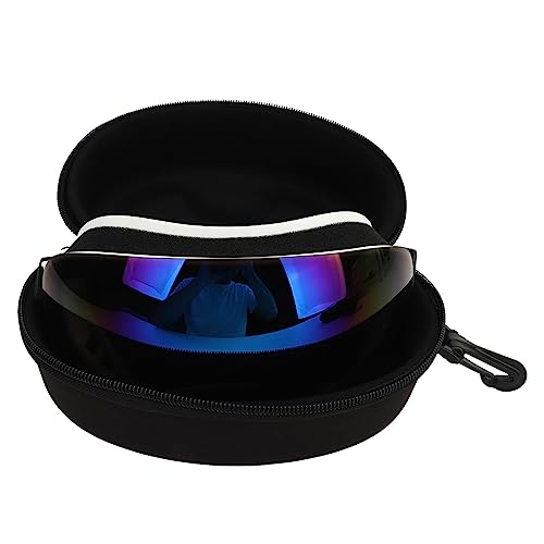 Hunde-Sonnenbrille, UV-Schutz, Winddicht, verstellbare magnetische Haustierbrille mit weißem Rahmen für mittelgroße und große Hunde (blaue Linsen) von Azusumi