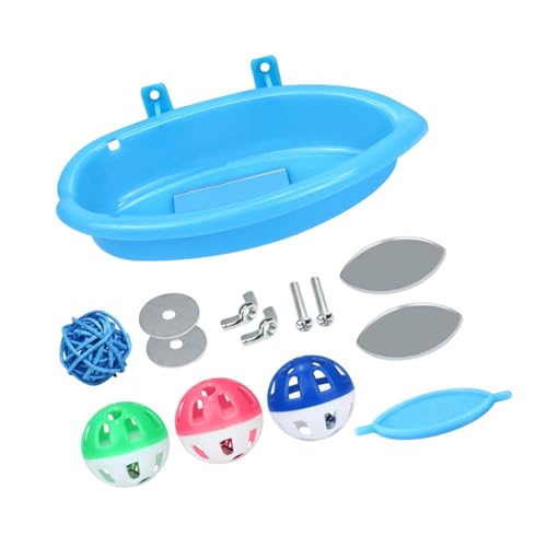 Azxcvbnm Cockatiel Badestation Käfig Hanging Schüssel Spiegelte Spielzeug Und Glocken Für Verspieltheit Glocken Spielzeug Azxcvbnm Cockatiel Badestation Käfig Hanging Schüssel Spiegelte Spielzeug Und Glocken Für Verspieltheit Glocken Spielzeug von Azxcvbnm