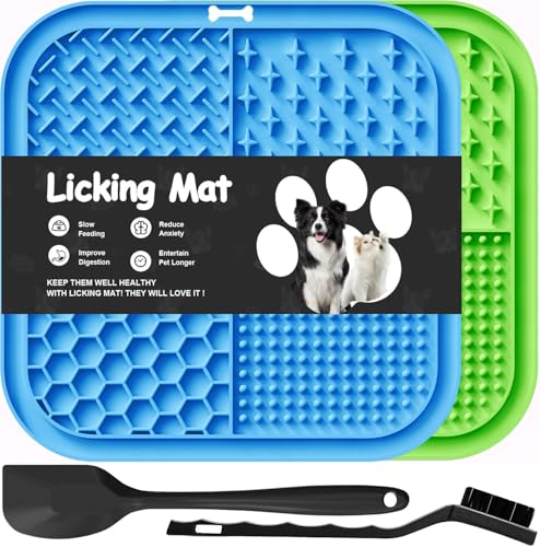 Leckmatte für Hunde und Katzen mit Saugnäpfen, langsames Füttern, Lecken für Angstzustände, Hundespielzeug, Fütterungsmatte für Butter, Joghurt, Erdnuss, Haustier-Badetrainingsmatte, 20 * 20cm Leckmatte für Hunde und Katzen mit Saugnäpfen, langsames Füttern, Lecken für Angstzustände, Hundespielzeug, Fütterungsmatte für Butter, Joghurt, Erdnuss, Haustier-Badetrainingsmatte, 20 * 20cm von Azyh