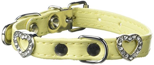 B & F 03130S Hundehalsband dekoriert mit Herzchen, Leder, gelb B & F 03130S Hundehalsband dekoriert mit Herzchen, Leder, gelb von B & F